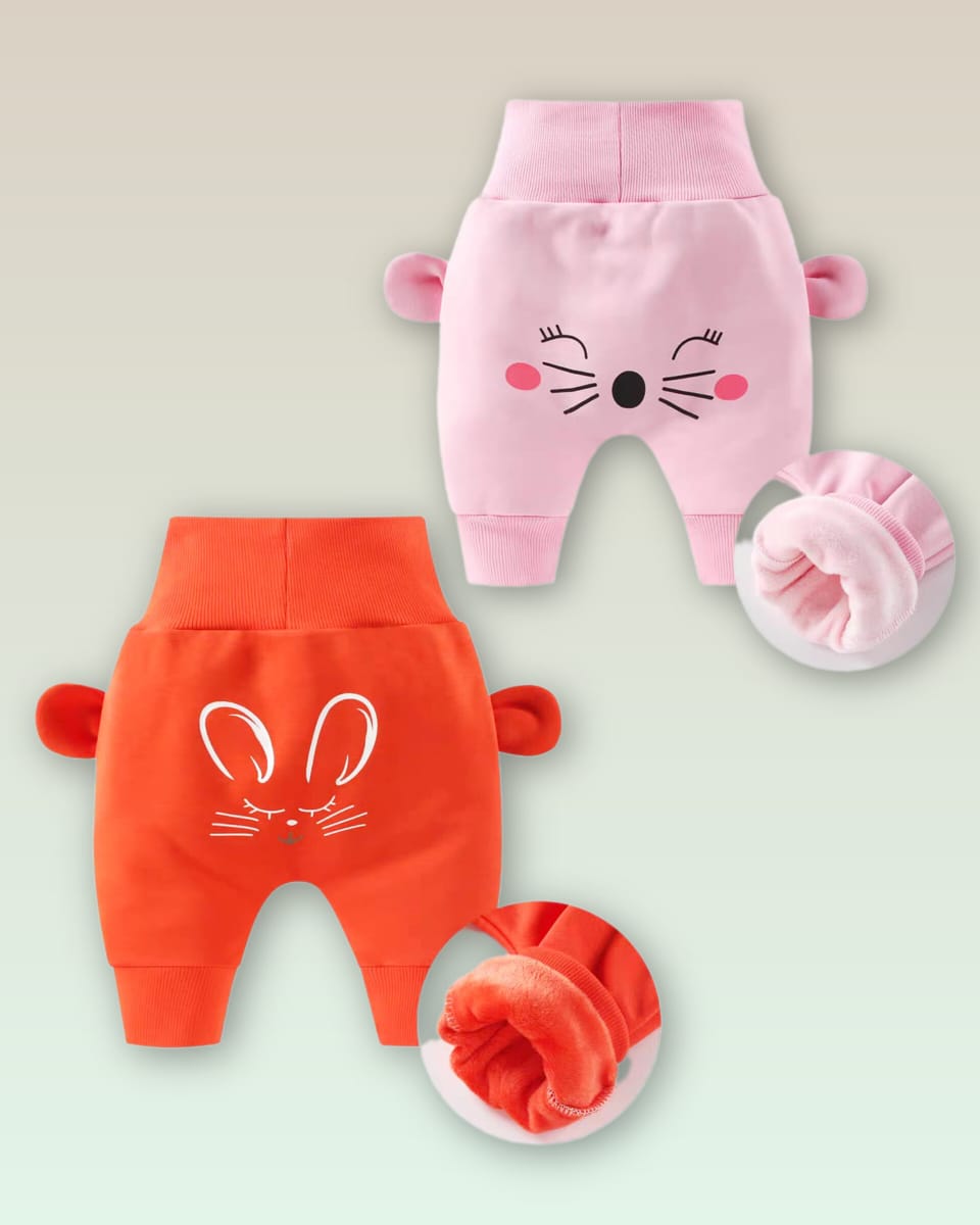 সুন্দর কার্টুন ডিজাইন –শীতের জন্য আদুরে বেবি লং প্যান্ট বেবির মুখে হাসি ফুটবে সাথে সাথেই